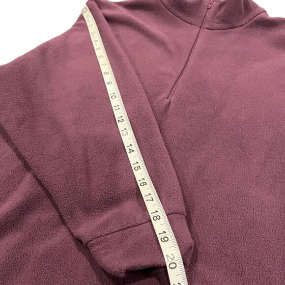 Butterfleece Quarter Zip Ladies Pullover Collared Top in Plum Size Large - Picture 8 of 8